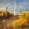 Wallario Design Wanduhr Düne am Strand bei Sonnenuntergang Produktbild-Vorschau 1