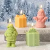 3D silikónové formy na sviečky Father Christmas, vianočné Náhľad obrázku produktu 7