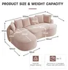 STILVORA Rahmenloses Sofa mit kein Aufbau nötig, Chenille Produktbild-Vorschau 7