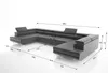Wohnlandschaft "ASTON" U Form mit Schlaffunktion XXL Couch Produktbild-Vorschau 2