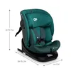 A green and black child car seat with measurement indicators. Produktbild-Vorschau