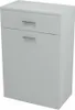 A white cabinet with two drawers and a door, shown from a slightly angled front view. Náhled obrázku produktu