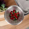 Scolapasta Tondo in Acciaio Inox per Sciacquare e Scolare Anteprima dell’immagine prodotto 8
