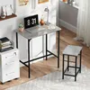 HOMCOM Bartisch Set Bartisch mit Barhocker-Set Esstisch mit Produktbild-Vorschau 9