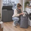 Wasmand met deksel, 160 liter – grote wasverzamelaar met 2 Productafbeelding-voorbeeld 3