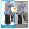 Ikodm, 2 chaises pliantes portables, bleues, tabouret Voir les images du produit 6