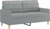 vidaXL 2-Sitzer-Sofa Hellgrau 140 cm Stoff Produktbild-Vorschau 1