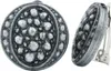 Clip Ohrring 22mm Scheibe Mosaik silbergrau Produktbild-Vorschau 1