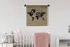 MuchoWow® Wandteppich Wandbehang Weltkarte - Elefant - Produktbild-Vorschau 1