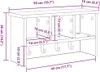 vidaXL Wandmontierter nachttisch Weiß 50 x 16 x 26 cm Produktbild-Vorschau 8