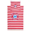 A duvet cover and pillowcase set with red and white stripes and the FC Bayern München logo. Anteprima dell’immagine prodotto