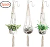 3 x závěs na rostliny, závěsný koš macramé, závěsný Náhled obrázku produktu 1