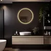 LoXa LED Badspiegel Aurora 70×70 cm Rund – Goldener Rahmen Produktbild-Vorschau 1