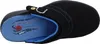 A top-down view of a black shoe with a blue insole. Produktbild-Vorschau