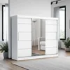 Schwebetürenschrank TOMY, 2-türig Schrank, Weiß, 235 cm Produktbild-Vorschau 2