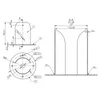 Technical drawing of a product with dimensions and specifications. Produktbild-Vorschau