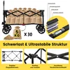 Sekey Bollerwagen faltbar 150 kg mit Bremsen, klappbarer Produktbild-Vorschau 3