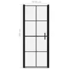 vidaXL Duschtür Hartglas 81x195 cm Schwarz Produktbild-Vorschau 5