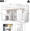 Merax Etagenbett 90x200cm mit Treppe und Schreibtisch, Produktbild-Vorschau 7