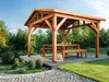 BELIANI Pavillon Hellbraun u. Grau Tannenholz mit Festem Produktbild-Vorschau 2