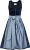 Edelnice Midi Dirndl Luna Samt Blau 32 Produktbild-Vorschau 1