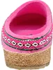 Close-up view of the heel of a pink slipper with an Aztec-inspired pattern. Anteprima dell’immagine prodotto
