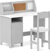 Set scrivania per bambini con sedia, libreria, legno grigio Anteprima dell’immagine prodotto 1