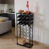DanDiBo Portabottiglie in metallo nero in piedi 100 cm Rico Anteprima dell’immagine prodotto 5