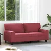 vidaXL 2-Sitzer-Sofa Weinrot 140 cm Kunstleder Produktbild-Vorschau 2
