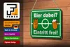 Blechschild Alkohol 18x12cm Bier dabei Eintritt frei Produktbild-Vorschau 3