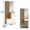 Simple Flurgarderoben Set in Artisan Eiche Optik, Weiß - Produktbild-Vorschau 5