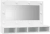 vidaXL Specchio con LED bianco lucido 90x31,5x62 cm Anteprima dell’immagine prodotto 1