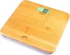 A digital scale with a bamboo surface is shown against a white background. Produktbild-Vorschau