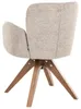 BELIANI Drehbarer Esszimmerstuhl 2er Set Taupe Stoff Braune Produktbild-Vorschau 6