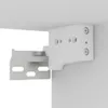 A close-up view of a white TV cabinet bracket attached to a wall. Produktbild-Vorschau