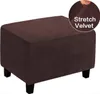 Stretch Ottomane Bezug Hocker Hussen Fußhocker Schutzbezüge Produktbild-Vorschau 1