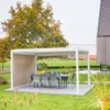 Pergola bioclimatica 3x4m in alluminio e acciaio  + tenda Anteprima dell’immagine prodotto 2