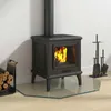 Möbel Feuerstelle Glasplatte Transparent 80 x 50 cm Glas - Produktbild-Vorschau 3