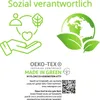 Marketing image with sustainability and social responsibility icons and text. Produktbild-Vorschau