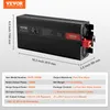 Měnič VEVOR s čistou sinusovkou 3000 W DC12V AC 230 V měnič Náhled obrázku produktu 7