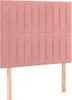vidaXL Kopfteil Rosa 80x5x118/128 cm Samt Produktbild-Vorschau 1