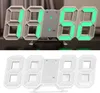 3D LED nástěnné hodiny Minimalistický bílý rám Digitální Náhled obrázku produktu 3