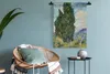MuchoWow® Wandteppich Wandbehang Landschaft mit Zypressen - Produktbild-Vorschau 5