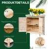 Outsunny Gartenschrank Holz Geräteschrank Schrank mit 2 Produktbild-Vorschau 5