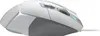 A white and gray computer mouse is shown from a side angle against a white background. Voir les images du produit