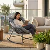 Korb-Schaukelstuhl 'Villeneuve' mit Kissen indoor outdoor Produktbild-Vorschau 4
