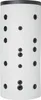 A white cylindrical water tank with multiple black connection ports. Produktbild-Vorschau