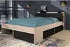 Lit Adulte COMBO, 140x190/200 cm, Chêne et Noir, 3 Tiroirs, Voir les images du produit 3