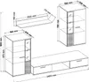 Wohnwand SALSA Schrankwand TV-Schrank Wandregal 2xVitrine Produktbild-Vorschau 2