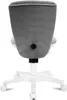 The back view of a white and gray office chair. Produktbild-Vorschau